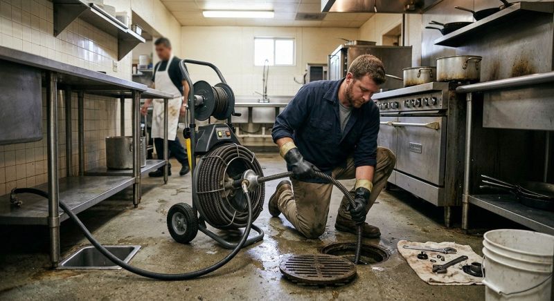 Commercial Drain Cleaning project example